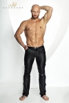 Pantalon Moulant en Wetlook Noir Handmade Stronger Clipped Pantalon Moulant en Wetlook Noir Handmade Stronger Clipped