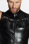 Veste sans Manches en Faux Cuir Noir Handmade Stronger Rawhide Veste sans Manches en Faux Cuir Noir Handmade Stronger Rawhide