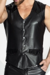 Gilet à Pressions en Wetlook Mat et Vinyle Noir Handmade Stronger Jazz Gilet à Pressions en Wetlook Mat et Vinyle Noir Handmade Stronger Jazz