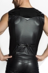 Gilet à Pressions en Wetlook Mat et Vinyle Noir Handmade Stronger Jazz Gilet à Pressions en Wetlook Mat et Vinyle Noir Handmade Stronger Jazz
