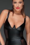 Robe Fourreau Moulante en Wetlook Noir Handmade Robe Fourreau Moulante en Wetlook Noir Handmade