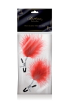 Pinces à Seins avec Plumeau Rouge pour Travestie Pinces à Seins avec Plumeau Rouge pour Travestie