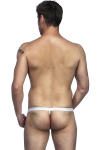 String Blanc avec Poche Transparente pour Sexe String Blanc avec Poche Transparente pour Sexe