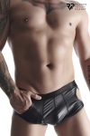 Shorty Homme Ouvert en Wetlook Noir Regnes SHO004