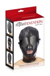 Cagoule Esclave en Simili Cuir avec Bandeau Yeux Amovible Fetish Tentation