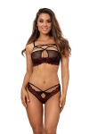 Soutien-Gorge en Dentelle Noir et Rouge pour Travestie Axami V-10021 Soutien-Gorge en Dentelle Noir et Rouge pour Travestie Axami V-10021