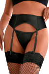 Porte-Jarretelles en Wetlook et String Noir pour Sissy Paris Hollywood Porte-Jarretelles en Wetlook et String Noir pour Sissy Paris Hollywood