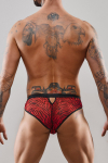 Slip Homme Alpha Ouvert Noir et Rouge Regnes Slip Homme Alpha Ouvert Noir et Rouge Regnes