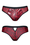 Slip Br�silien Homme Noir et Rouge Regnes