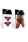 Slip Br�silien Homme Noir et Rouge Regnes