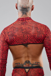 Crop Top Gay Tulle Zébré Rouge et Noir Regnes Crop Top Gay Tulle Zébré Rouge et Noir Regnes