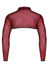 Crop Top Gay Tulle Zébré Rouge et Noir Regnes Crop Top Gay Tulle Zébré Rouge et Noir Regnes