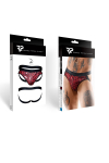 Jockstrap en Tulle Noir et Rouge Regnes Jockstrap en Tulle Noir et Rouge Regnes