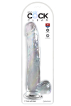 Gode Ventouse XXL Jelly Translucide 30,5 x 5,1 cm Pipedream King Cock Clear Gode Ventouse XXL Jelly Translucide 30,5 x 5,1 cm Pipedream King Cock Clear