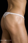 Mini String Coupe en V en Résille Transparente MaleBasics Mini String Coupe en V en Résille Transparente MaleBasics